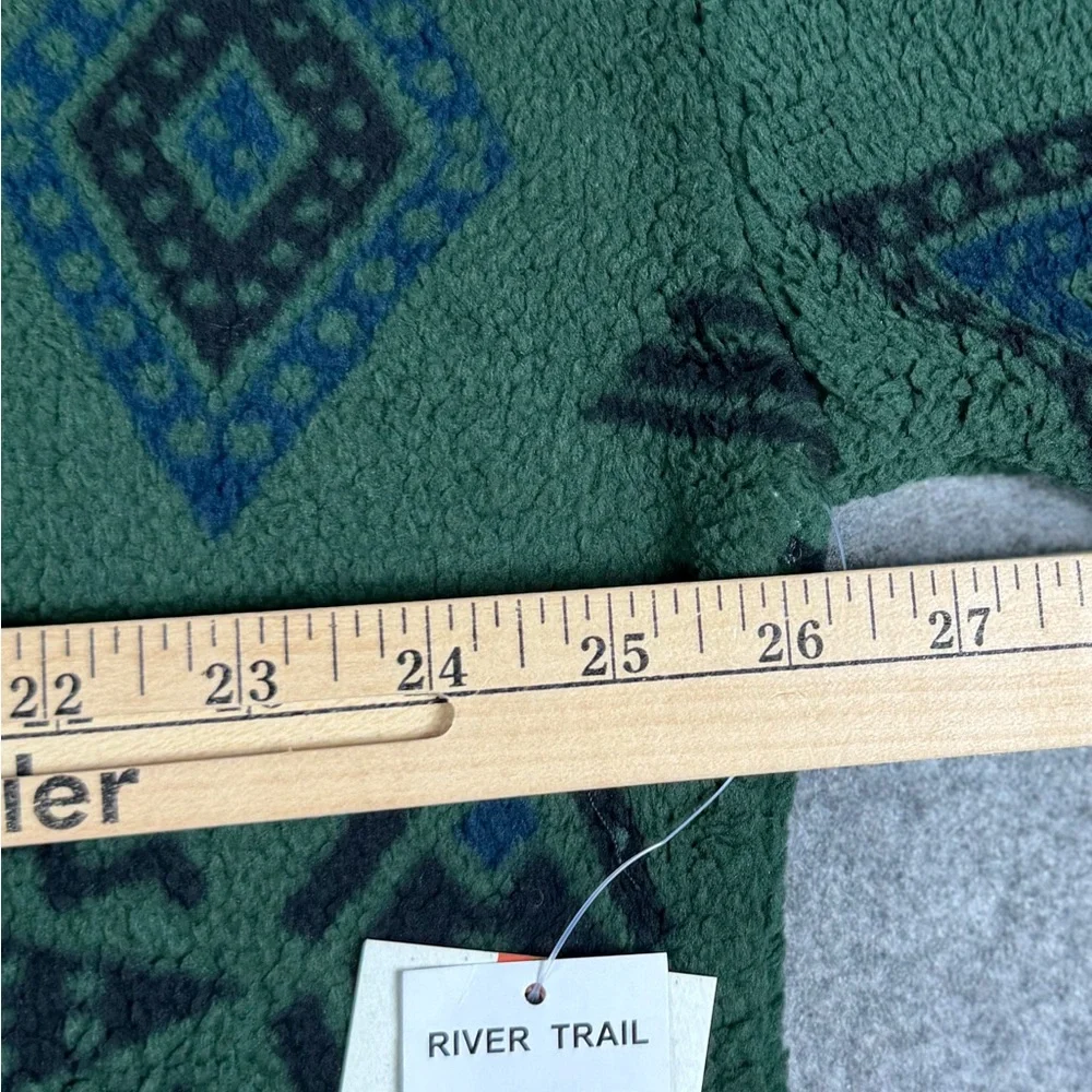 River Trail‎ Southwestern Aztec Fleece Jacket Green 2XL NWT Unisex Men Sizing